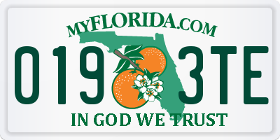 FL license plate 0193TE