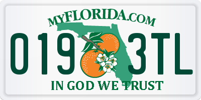 FL license plate 0193TL