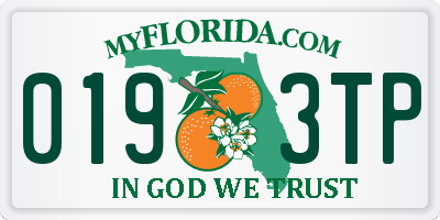 FL license plate 0193TP