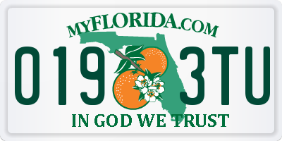 FL license plate 0193TU
