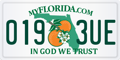 FL license plate 0193UE