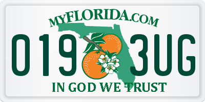 FL license plate 0193UG