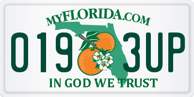 FL license plate 0193UP