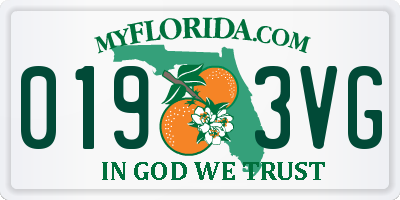 FL license plate 0193VG