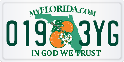 FL license plate 0193YG