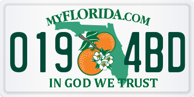 FL license plate 0194BD