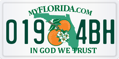 FL license plate 0194BH