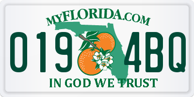 FL license plate 0194BQ