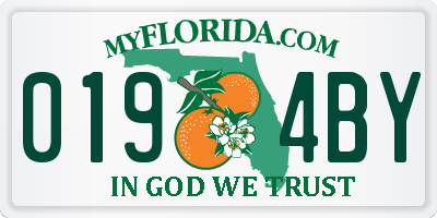 FL license plate 0194BY