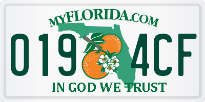 FL license plate 0194CF