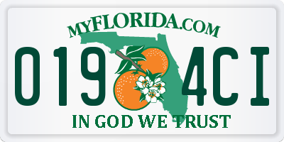 FL license plate 0194CI
