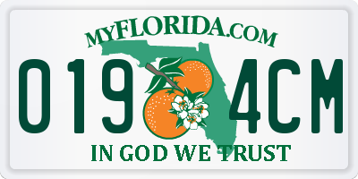 FL license plate 0194CM