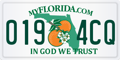 FL license plate 0194CQ