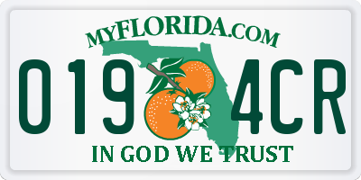 FL license plate 0194CR