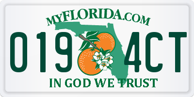 FL license plate 0194CT