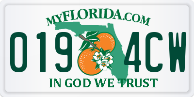 FL license plate 0194CW