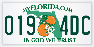 FL license plate 0194DC