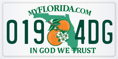 FL license plate 0194DG