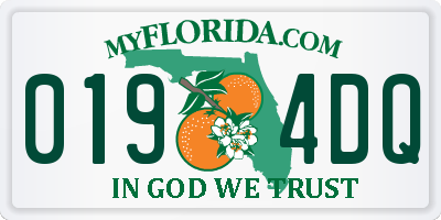 FL license plate 0194DQ