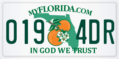 FL license plate 0194DR