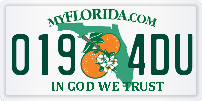 FL license plate 0194DU