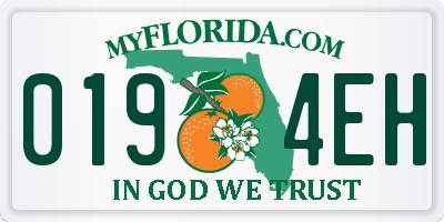 FL license plate 0194EH