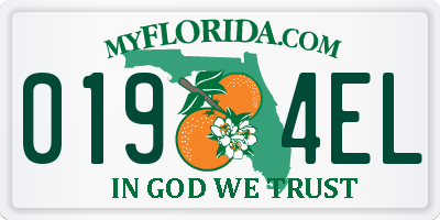 FL license plate 0194EL