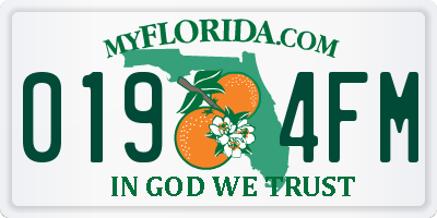 FL license plate 0194FM