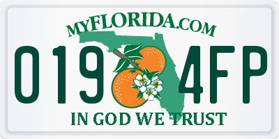 FL license plate 0194FP