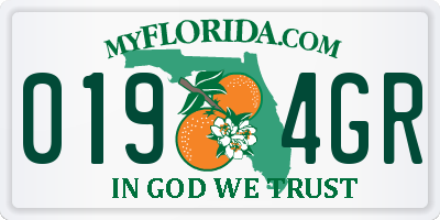 FL license plate 0194GR