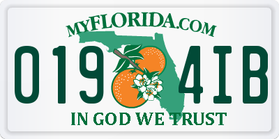 FL license plate 0194IB