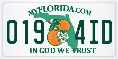 FL license plate 0194ID
