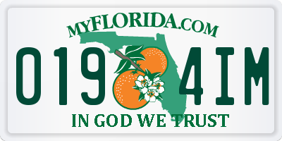 FL license plate 0194IM