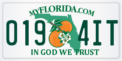 FL license plate 0194IT