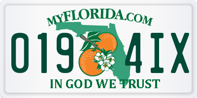 FL license plate 0194IX