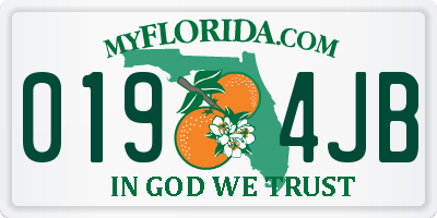 FL license plate 0194JB