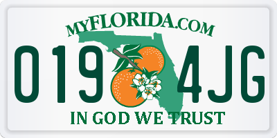 FL license plate 0194JG