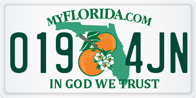 FL license plate 0194JN