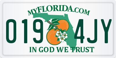 FL license plate 0194JY