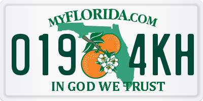 FL license plate 0194KH