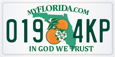 FL license plate 0194KP