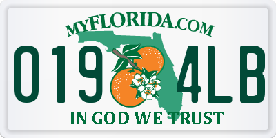 FL license plate 0194LB