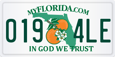 FL license plate 0194LE