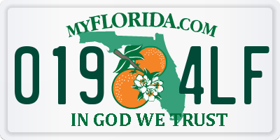 FL license plate 0194LF