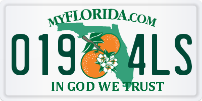 FL license plate 0194LS