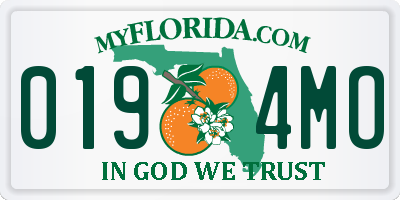 FL license plate 0194MO
