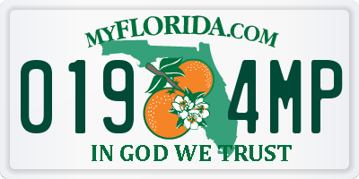FL license plate 0194MP