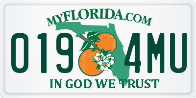 FL license plate 0194MU