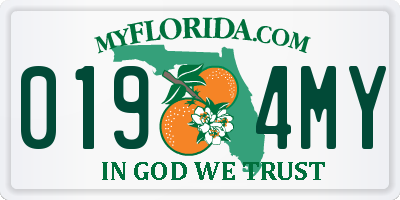 FL license plate 0194MY