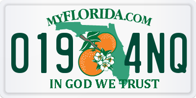 FL license plate 0194NQ
